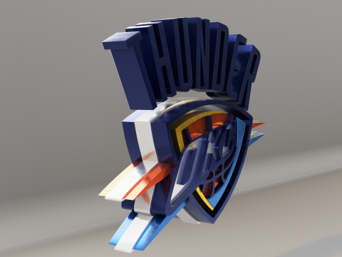 NBA Oklahoma Thunder Logo 3D Модель