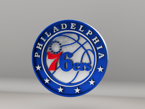NBA Philadelphia 76ers Logo 3D Model