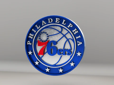 NBA Philadelphia 76ers Logo Modelo 3D