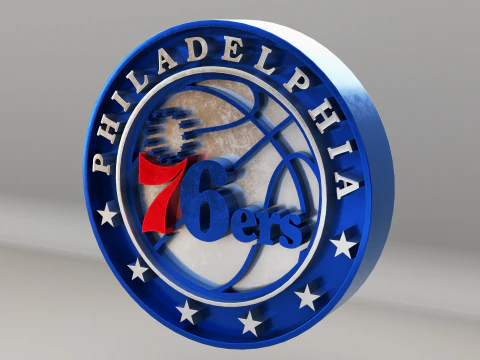 NBA Philadelphia 76ers Logo 3D Model