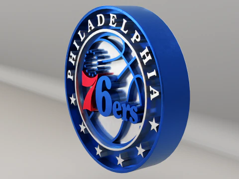NBA Philadelphia 76ers Logo 3D Model