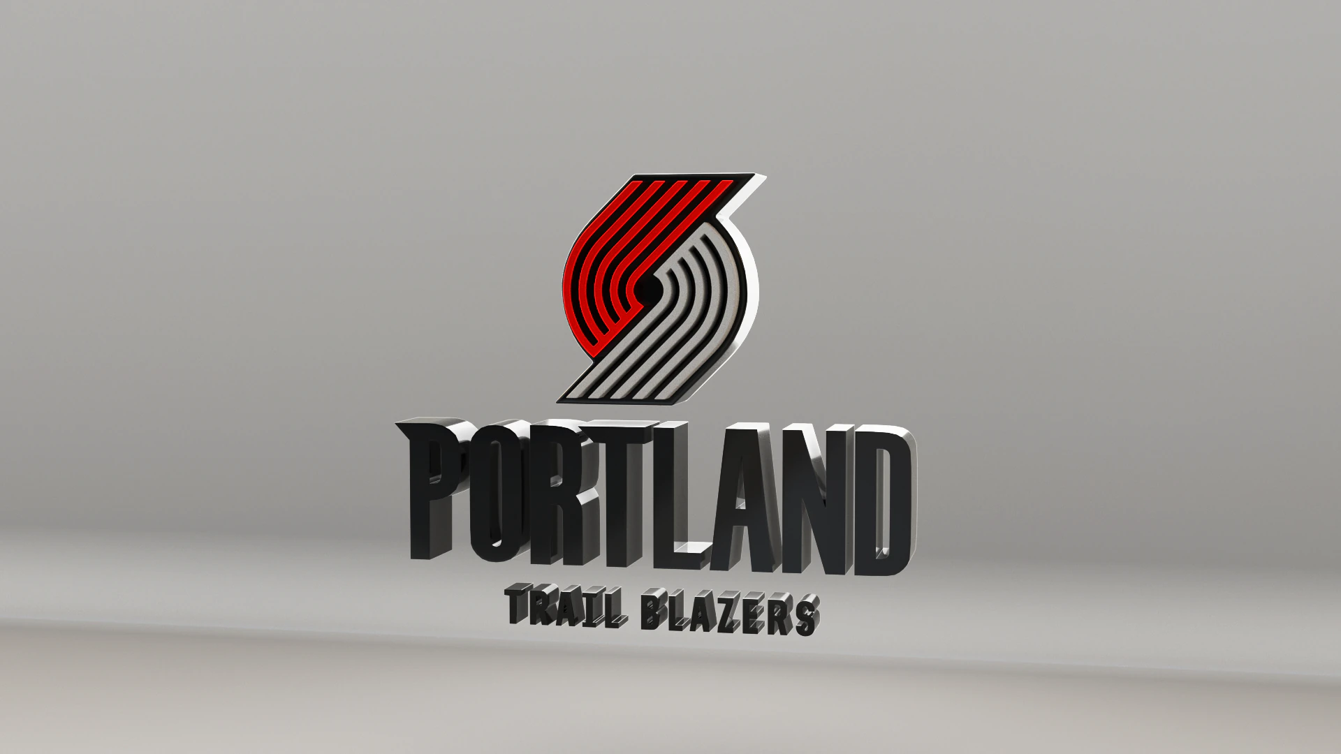 NBA Portland Trail Blazers Logo 3D Model .c4d .max .obj .3ds .fbx .stl .blend 