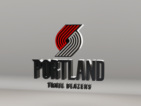 NBA Portland Trail Blazers Logo Modelo 3D