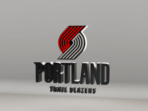Logo NBA Portland Trail Blazers Model 3D