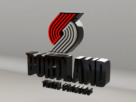 NBA Portland Trail Blazers Logo 3D Model