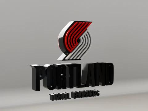 NBA Portland Trail Blazers Logo 3D Model