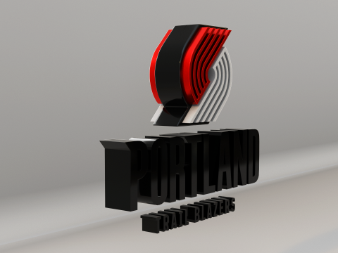 NBA Portland Trail Blazers Logo Modello 3D