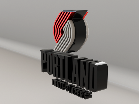 NBA Portland Trail Blazers Logo Modello 3D