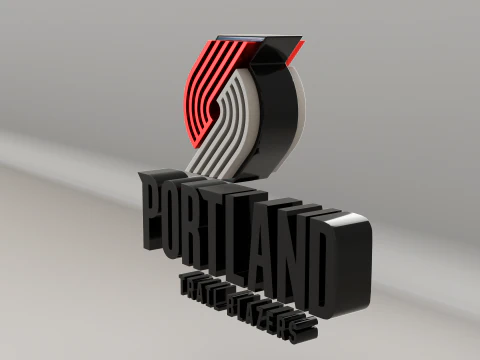 NBA Portland Trail Blazers Logo 3D Model