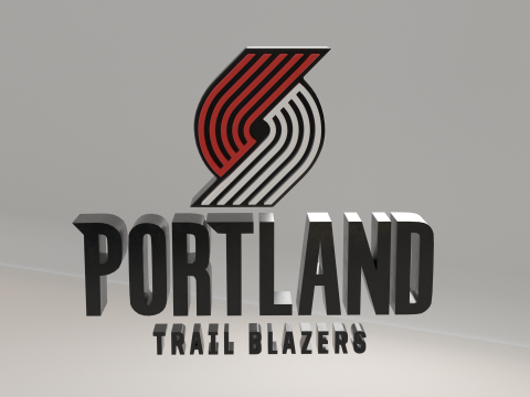 NBA Portland Trail Blazers Logo Modello 3D