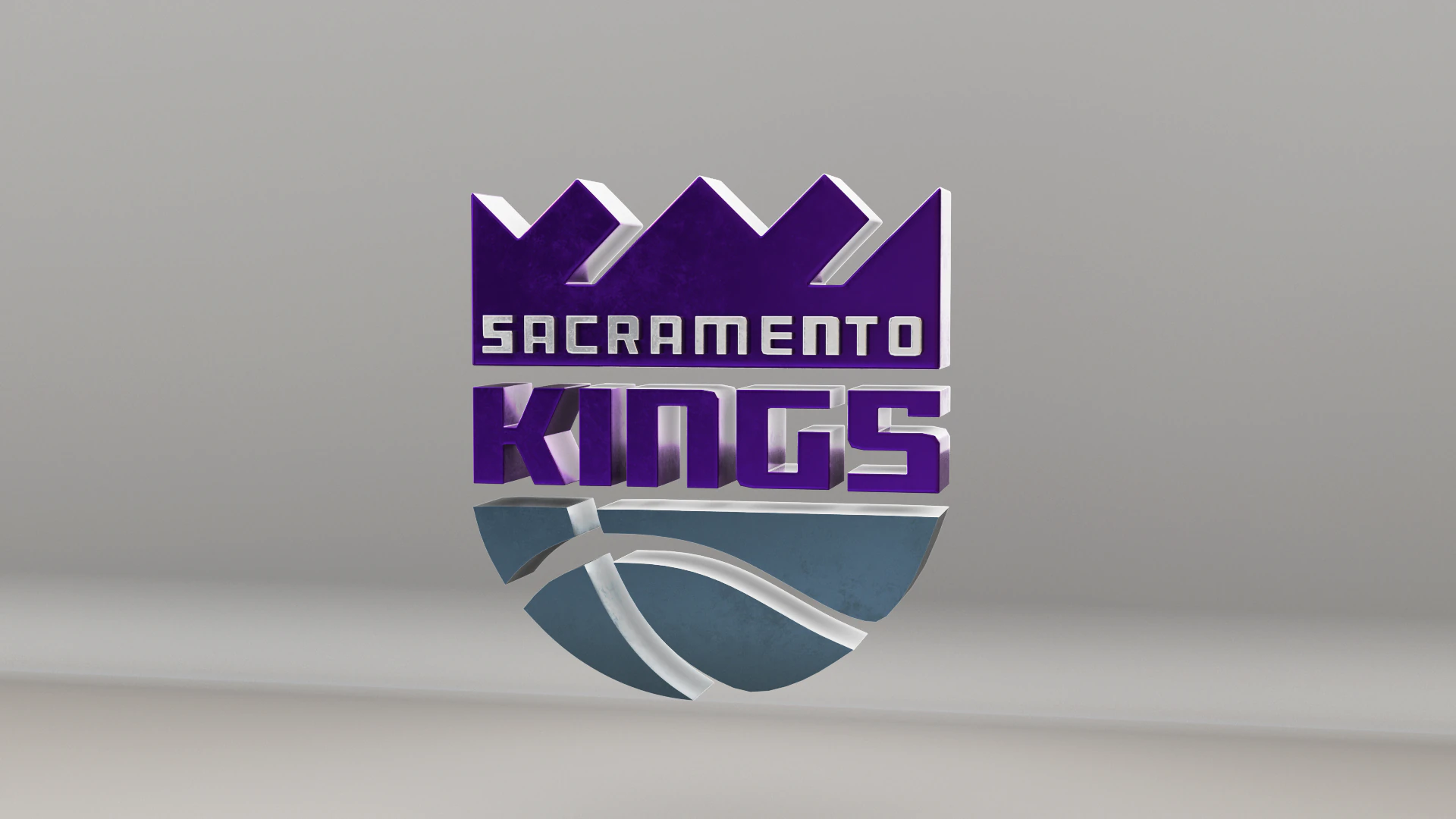 NBA Sacramento Kings Logo 3D Model .c4d .max .obj .3ds .fbx .stl .blend 