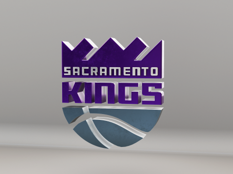 NBA Sacramento Kings Logo Modelo 3D