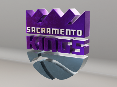 NBA Sacramento Kings Logo Modelo 3D