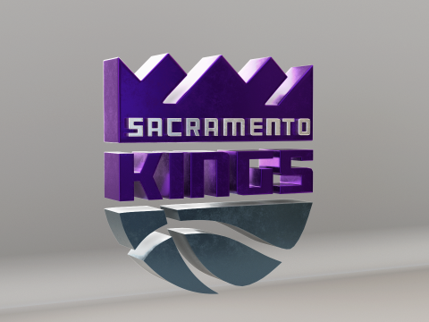 NBA Sacramento Kings Logo Modelo 3D