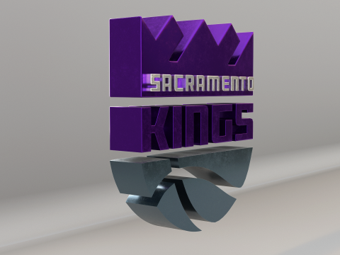 NBA Sacramento Kings Logo Modelo 3D