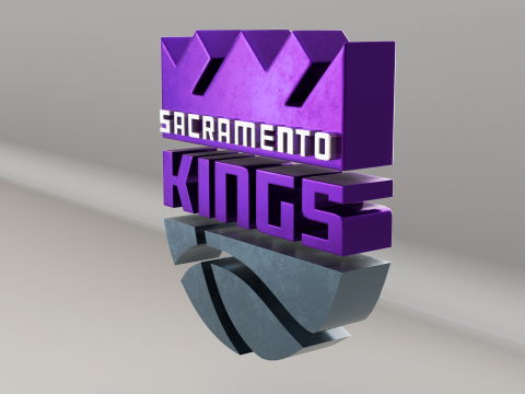 NBA Sacramento Kings Logo Modelo 3D