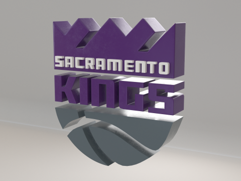 NBA Sacramento Kings Logo Modelo 3D