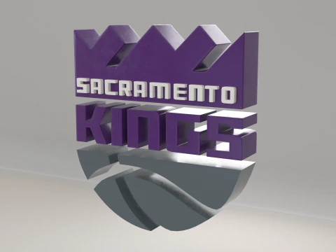 NBA Sacramento Kings Logo 3D Model