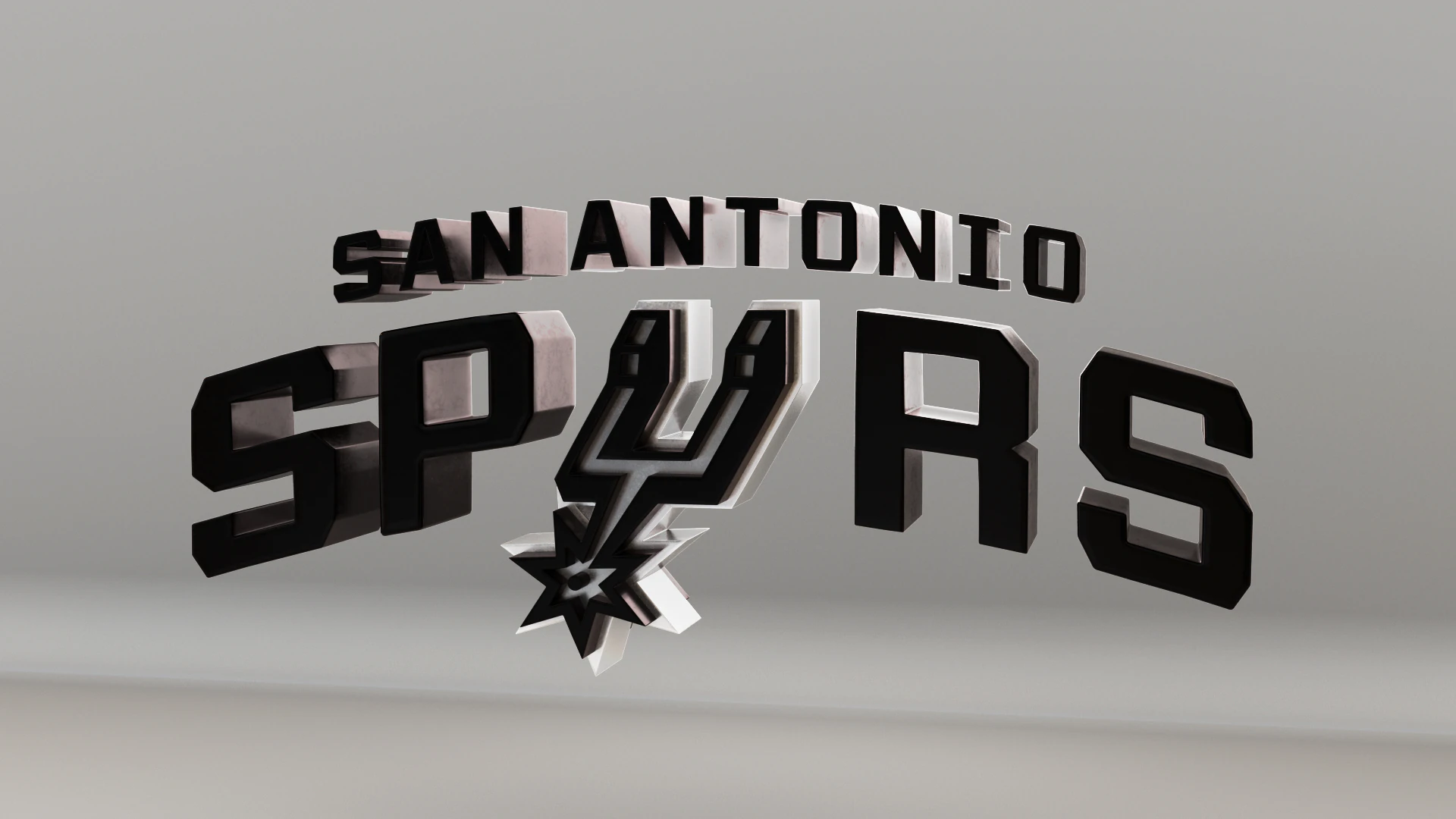 NBA San Antonio Spurs Logo 3D Model .c4d .max .obj .3ds .fbx .stl .blend 