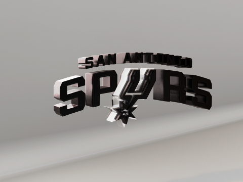 NBA San Antonio Spurs Logo 3D मॉडल