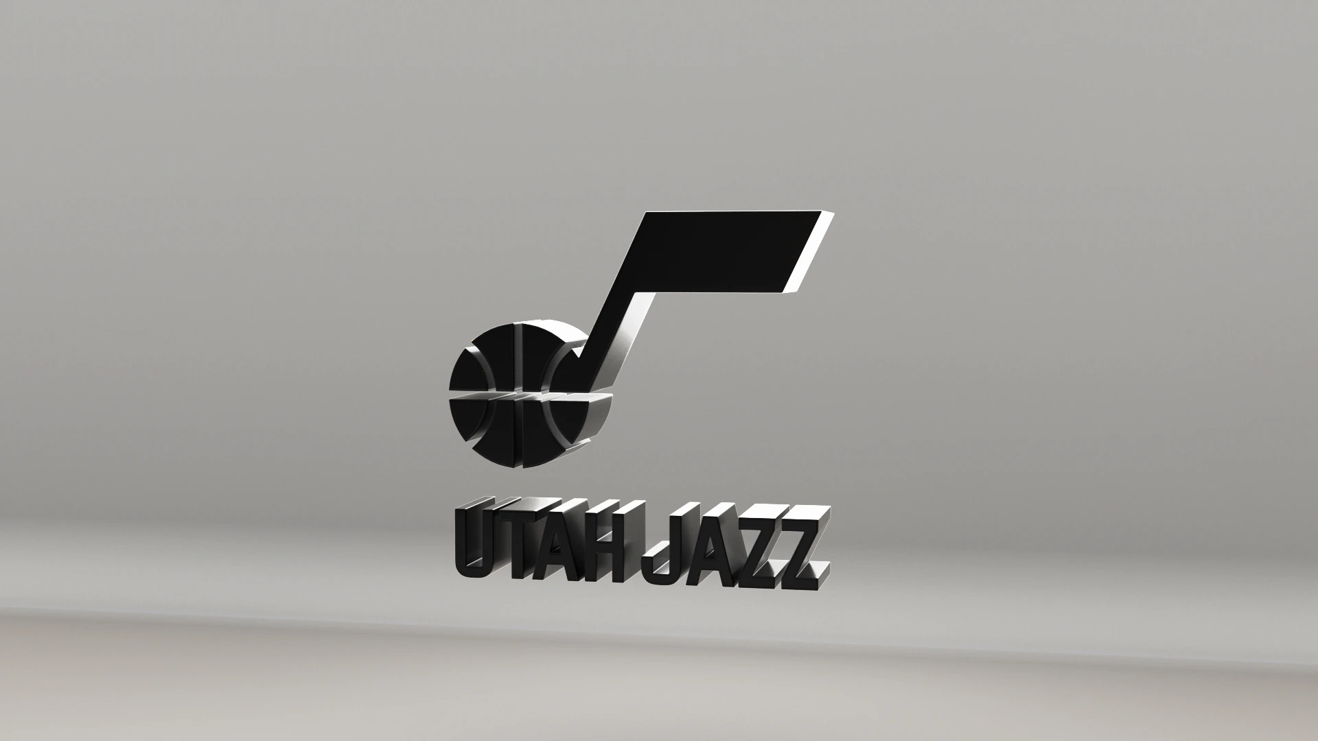 NBA Utah Jazz Logo 3D Model .c4d .max .obj .3ds .fbx .stl .blend 