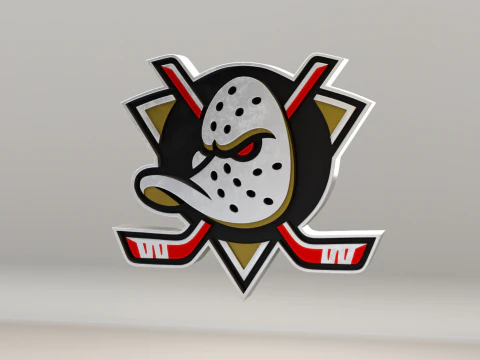Logotipo de los patos de Anaheim de la NHL Modelo 3D