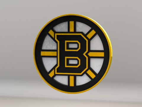 NHL Boston Bruins Logo Modelo 3D