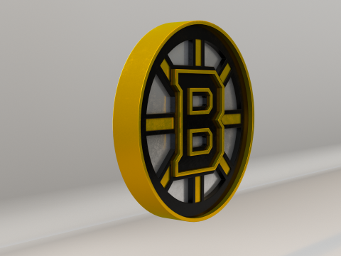 NHL Boston Bruins Logo 3D Model