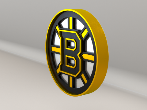 NHL Boston Bruins Logo 3D Model