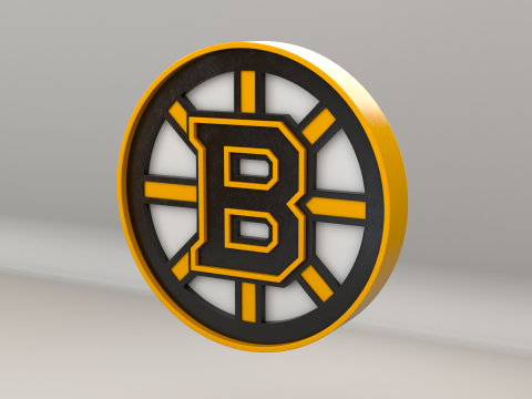 NHL Boston Bruins Logo 3D Model