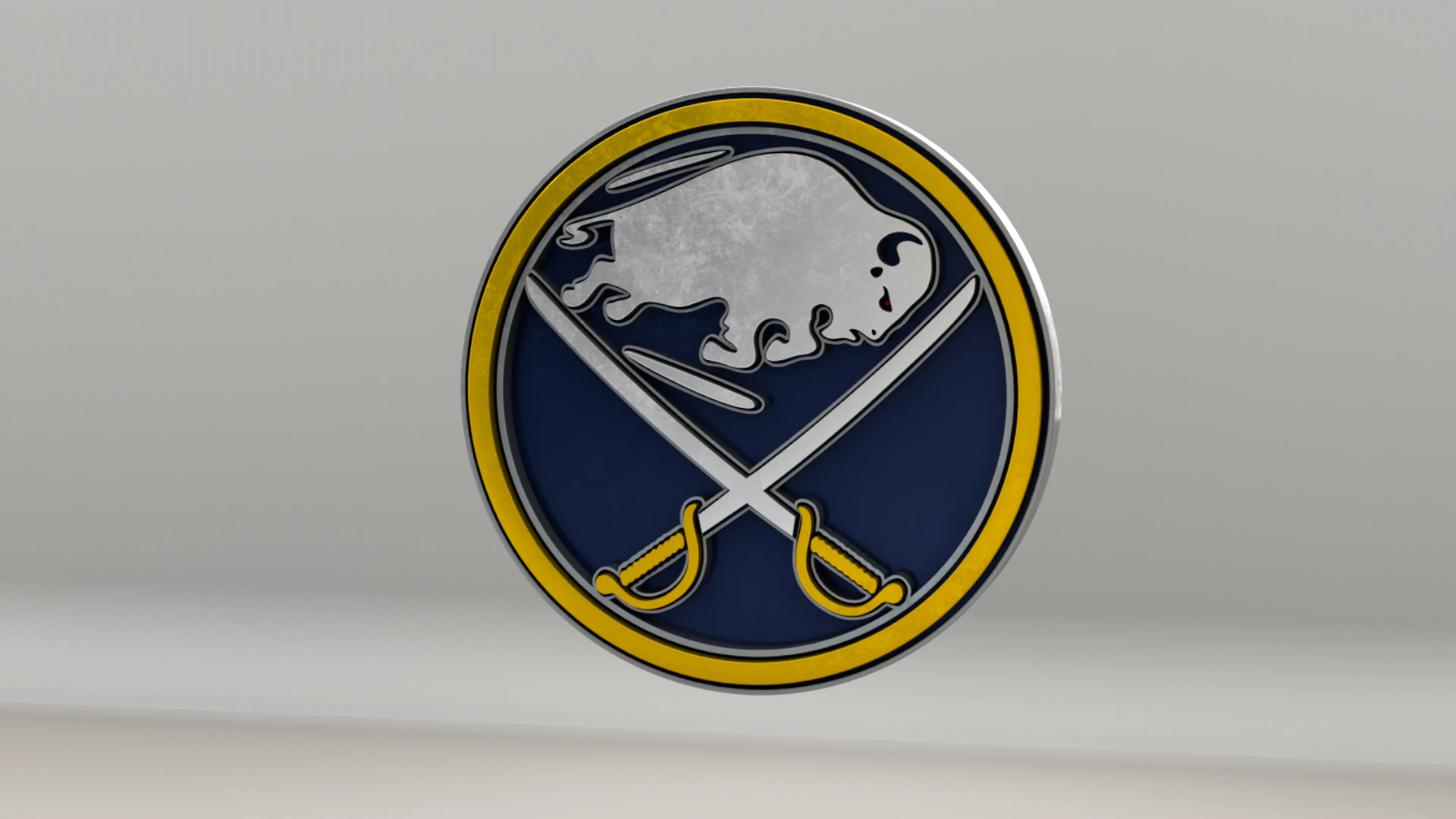 NHL Buffalo Sabres Logo 3D Model .c4d .max .obj .3ds .fbx .stl .blend