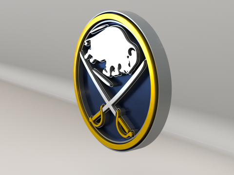 NHL Buffalo Sabres Logo 3D Model