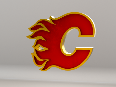 NHL Calgary Flames Logo Modelo 3D