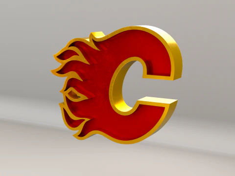 NHL Calgary Flames Logo 3D Model