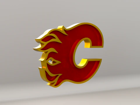 NHL Calgary Flames Logo 3D Model