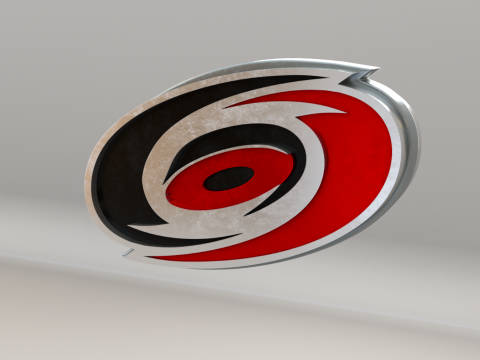 NHL Carolina Hurricanes Logo 3D Model