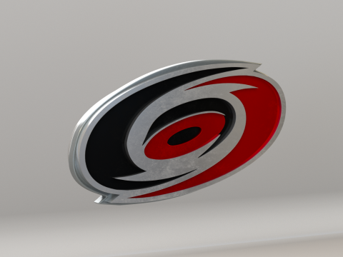 NHL Carolina Hurricanes Logo 3D Model
