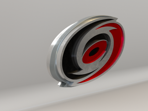 NHL Carolina Hurricanes Logo 3D Model