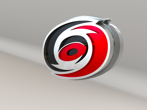 NHL Carolina Hurricanes Logo 3D Model