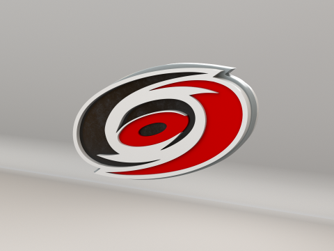 NHL Carolina Hurricanes Logo 3D Model