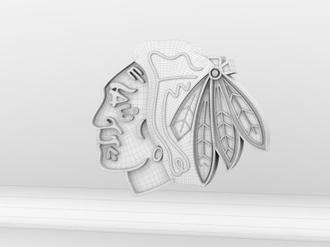 NHL Chicago Blackhawks Logo 3D Model