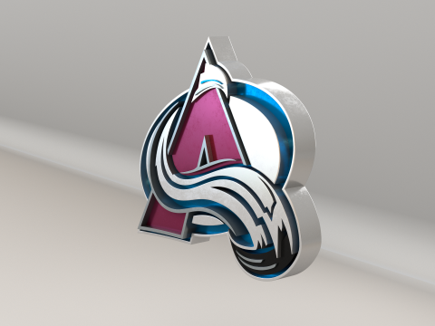 NHL Colorado Avalanche Logo Modelo 3D