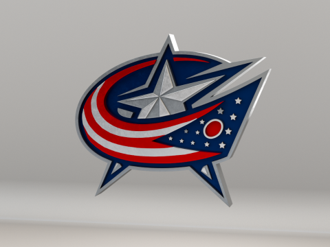 NHL Columbus BlueJackets Logo Modelo 3D
