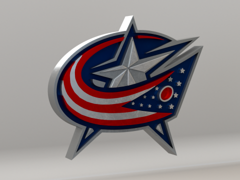 NHL Columbus BlueJackets Logo 3D Model