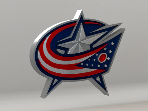 NHL Columbus BlueJackets Logo 3D Model