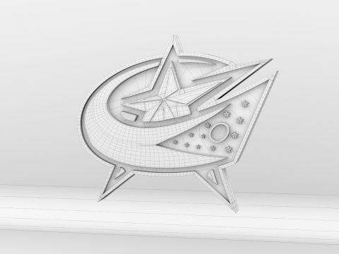 NHL Columbus BlueJackets Logo 3D Model