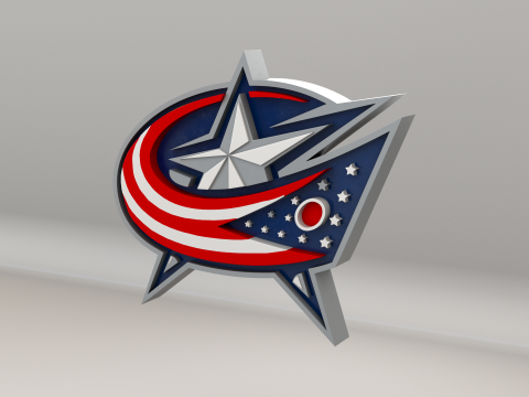 NHL Columbus BlueJackets Logo 3D Model