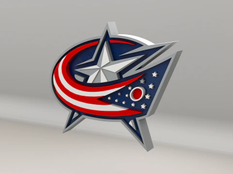 NHL Columbus BlueJackets Logo 3D Model