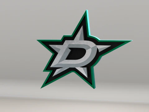 NHL Dallas Stars-logo 3D Model