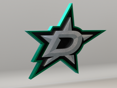 NHL Dallas Stars Logo Modelo 3D